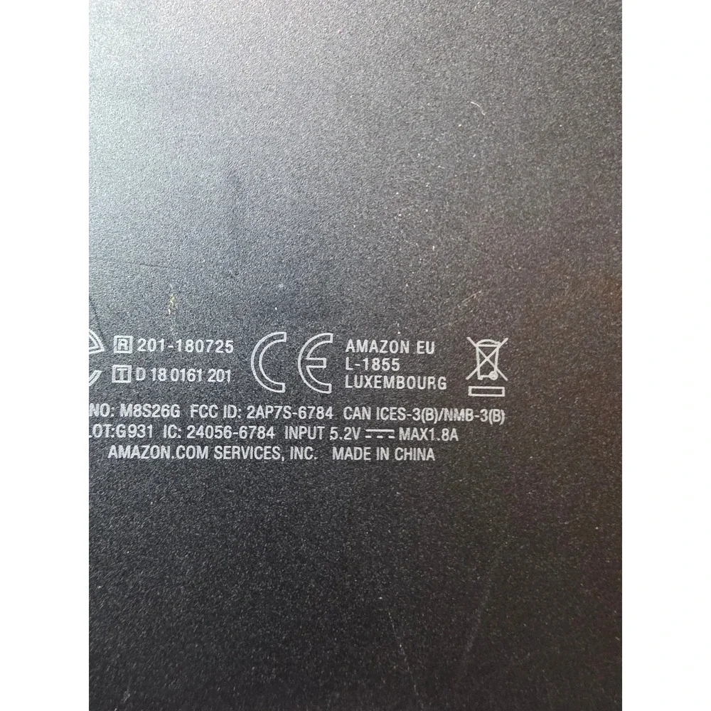 Amazon Fire‎ 7 Tablet Black 9th Generation Model M8S26G 7 inch Display C2